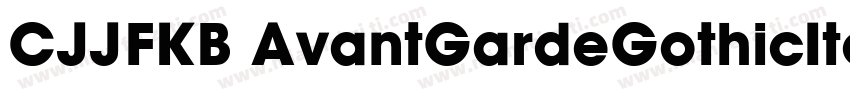 CJJFKB AvantGardeGothicItcT Bold字体转换